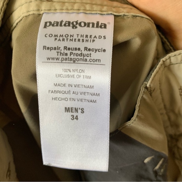 Patagonia Swim Water Wavefarer Striped Men's Tie Front Board Shorts 34 - Picture 7 of 10